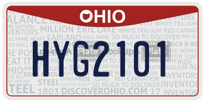 HYG2101 license plate in Ohio