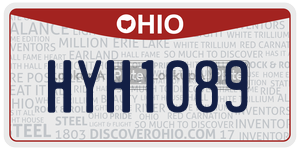 HYH1089 license plate in Ohio