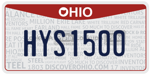HYS1500  license plate in OH