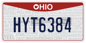 HYT6384 license plate in Ohio