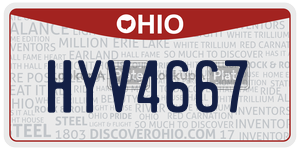 HYV4667 license plate in Ohio