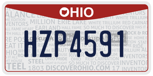 HZP4591 license plate in Ohio