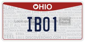 IB01  license plate in OH