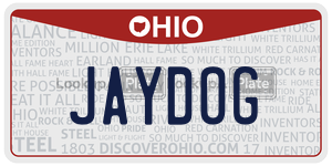 JAYDOG license plate in Ohio