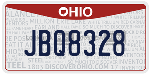 JBQ8328  license plate in OH