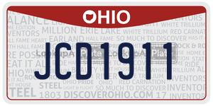 JCD1911  license plate in OH