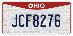 JCF8276  license plate in OH