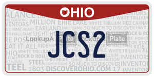 JCS2  license plate in OH