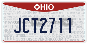 JCT2711  license plate in OH