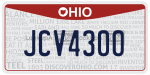 JCV4300  license plate in OH