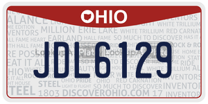 JDL6129 license plate in Ohio