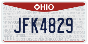 JFK4829  license plate in OH