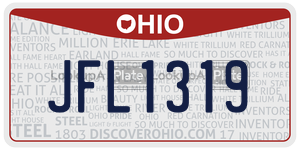 JFL1319 license plate in Ohio