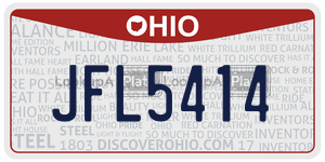JFL5414  license plate in OH