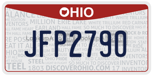 JFP2790 license plate in Ohio
