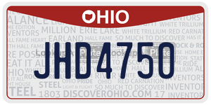 JHD4750  license plate in OH