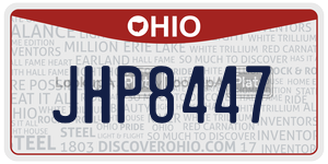 JHP8447 license plate in Ohio