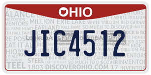 JIC4512 license plate in Ohio
