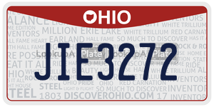 JIE3272 license plate in Ohio