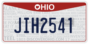 JIH2541 license plate in Ohio