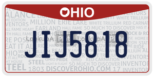 JIJ5818 license plate in Ohio
