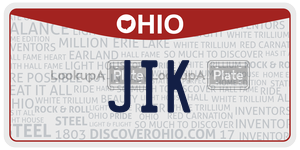 JIK license plate in Ohio
