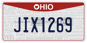 JIX1269 license plate in Ohio