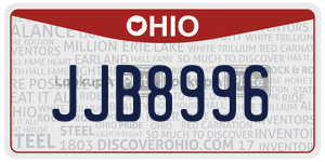 JJB8996 license plate in Ohio