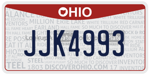 JJK4993 license plate in Ohio
