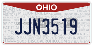 JJN3519 license plate in Ohio
