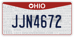 JJN4672 license plate in Ohio