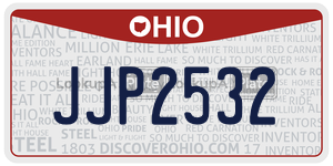 JJP2532  license plate in OH