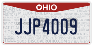 JJP4009  license plate in OH