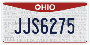JJS6275 license plate in Ohio