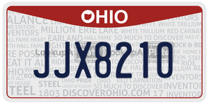 JJX8210 license plate in Ohio