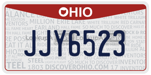 JJY6523 license plate in Ohio