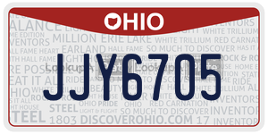 JJY6705 license plate in Ohio