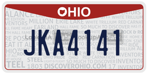 JKA4141 license plate in Ohio