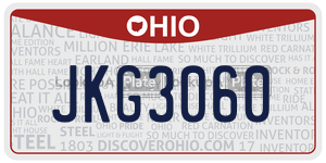 JKG3060  license plate in OH
