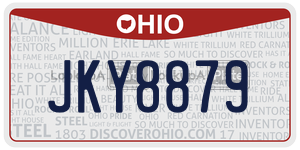 JKY8879  license plate in OH