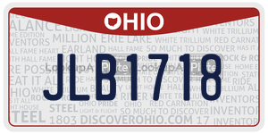 JLB1718  license plate in OH