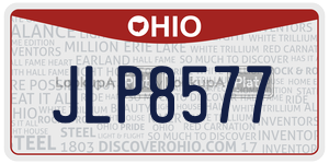 JLP8577  license plate in OH