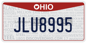 JLU8995  license plate in OH