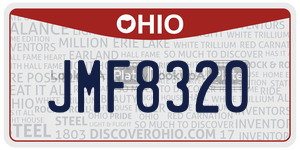 JMF8320  license plate in OH