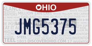 JMG5375  license plate in OH