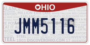 JMM5116 license plate in Ohio
