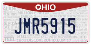 JMR5915 license plate in Ohio