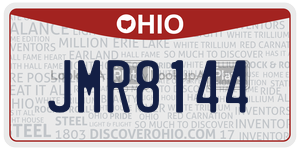 JMR8144  license plate in OH