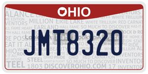 JMT8320  license plate in OH