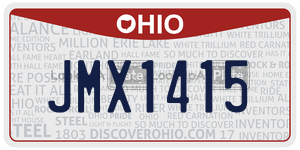 JMX1415 license plate in Ohio